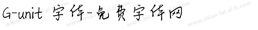 G-unit 字体字体转换